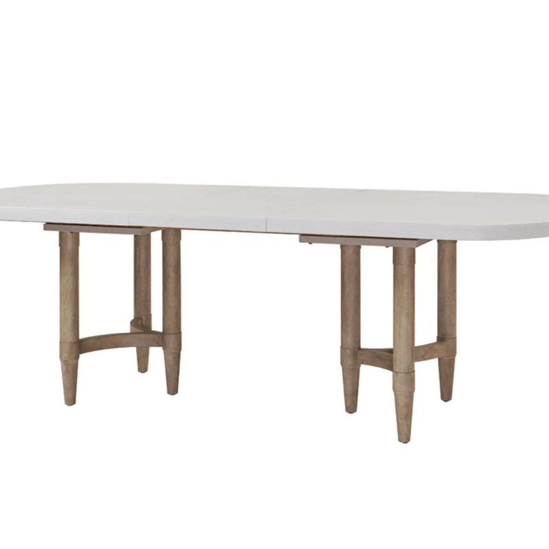 Triad - Double Pedestal Dining Table With Leaf - Sand by Unique Piece Furniture