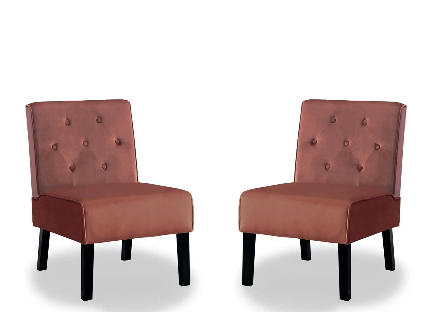 Reese - Living Room Armless Button Tufted Pattern Accent Chair (Set of 2) by Unique Piece Furniture