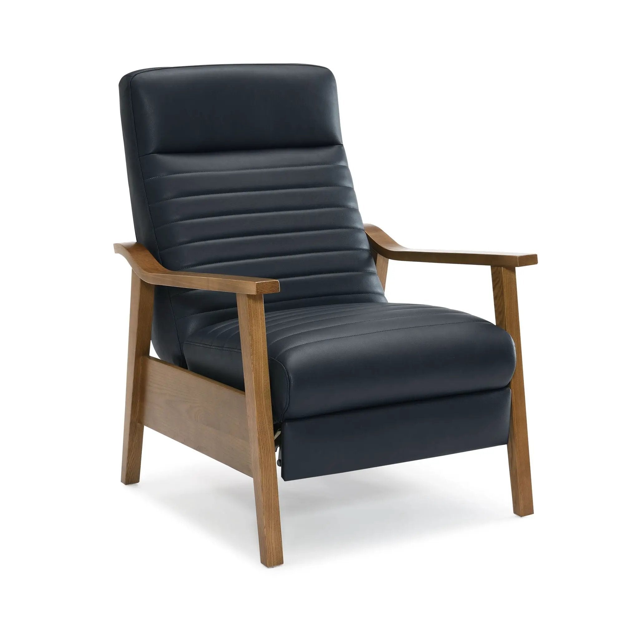 Asher - Modern Push Back Recliner With Wood Arms by Unique Piece Furniture