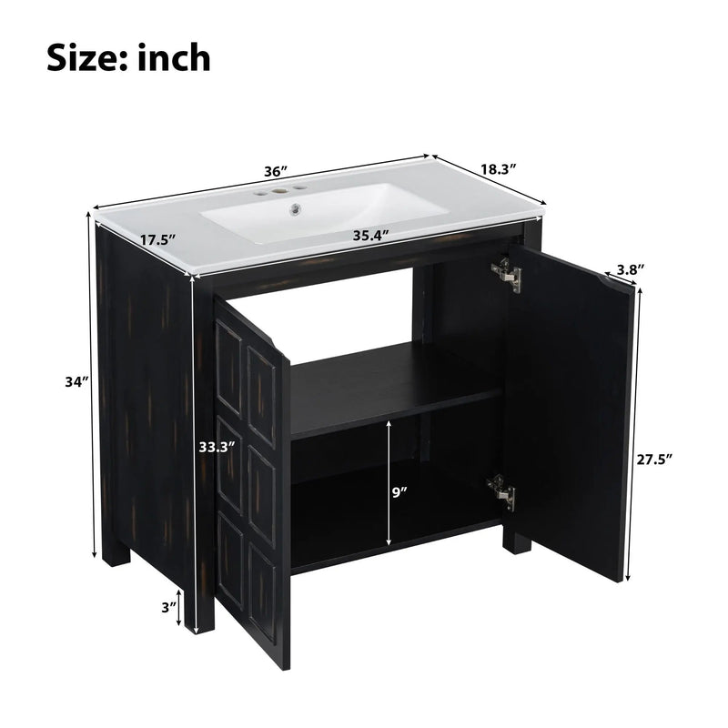 Bathroom Vanity Organizer With Sink, Combo Cabinet Set, Bathroom Storage Cabinet by Unique Piece Furniture