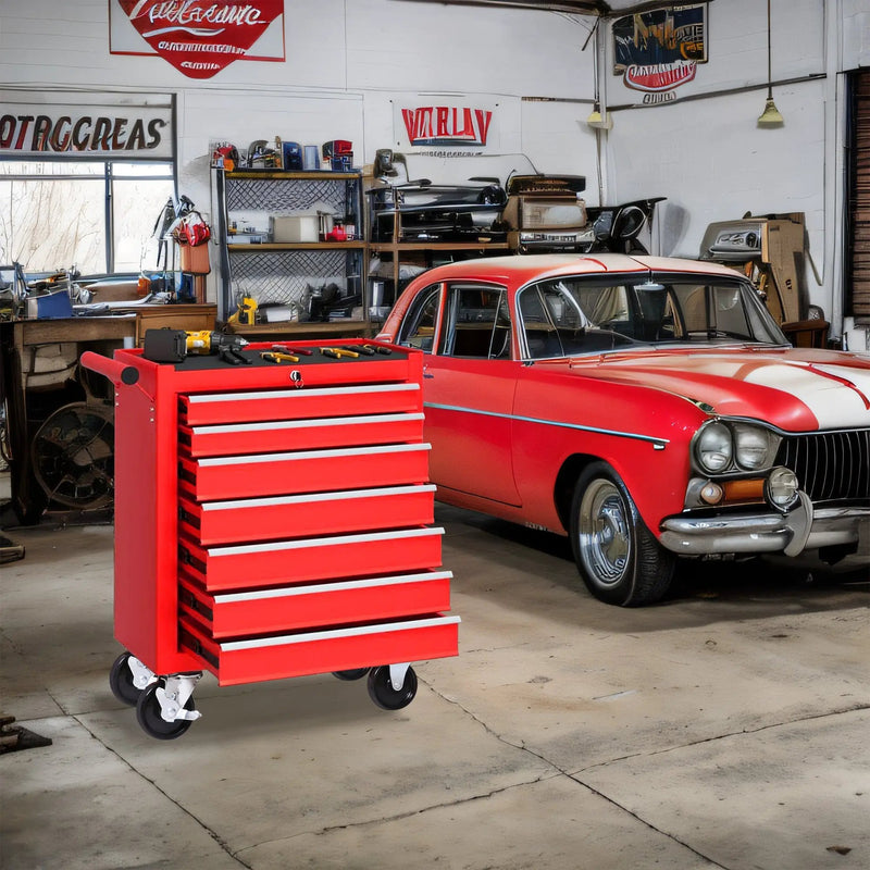 Rolling Tool Chest with 7-Drawer Tool Box by HouseOfZazla