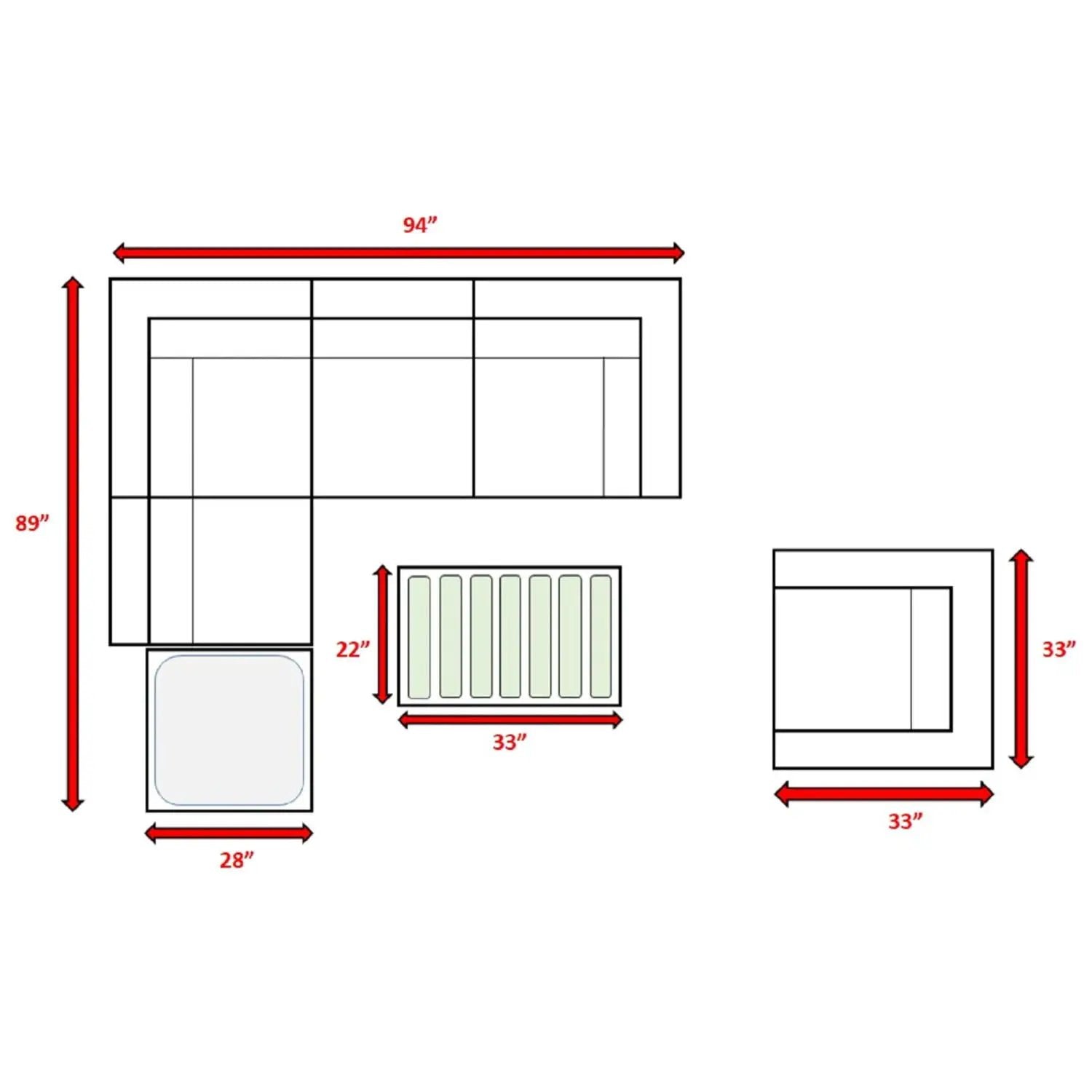 Stylish Entertainment Sectional Set, Outdoor Living by HouseOfZazla