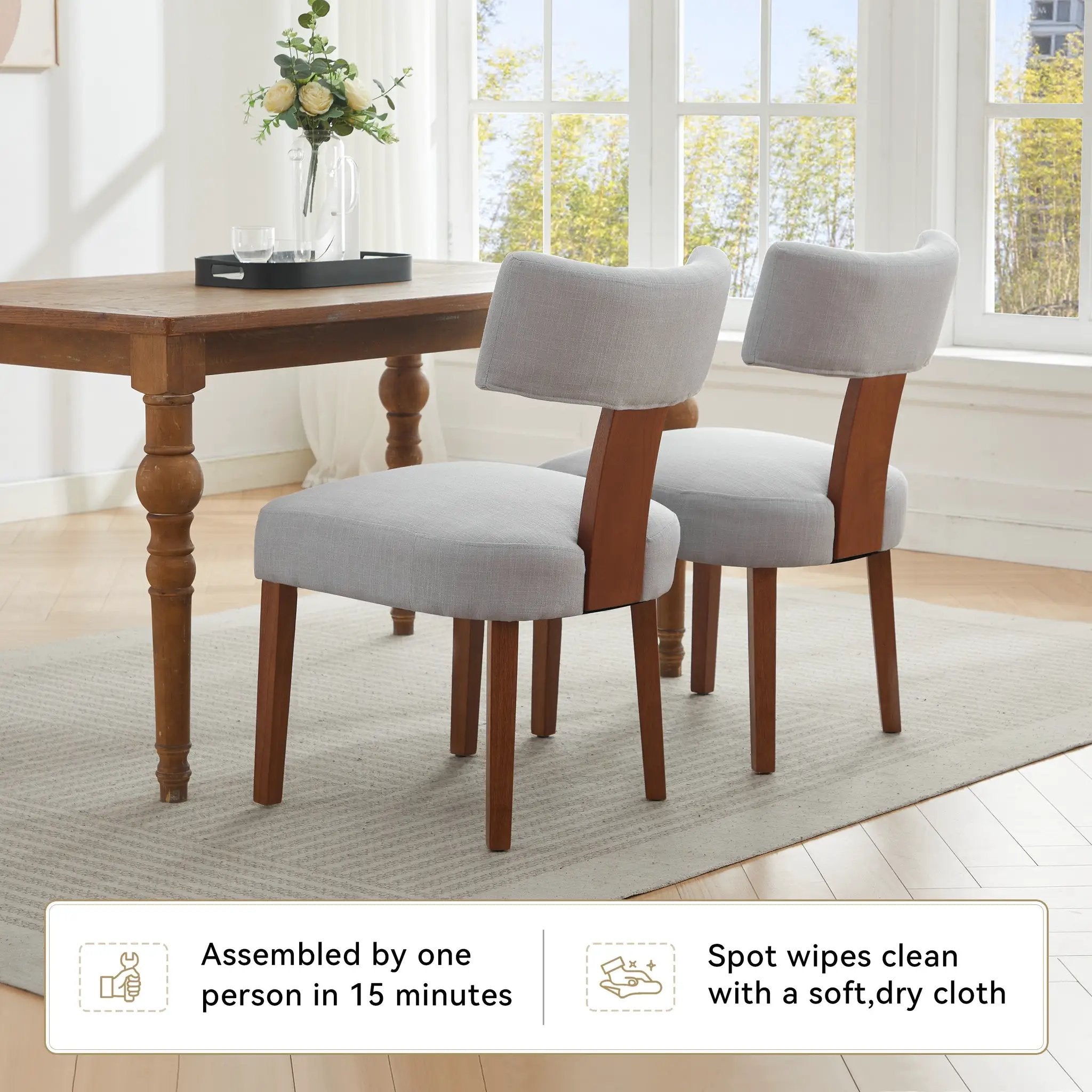 Set of 2 Dining Chairs by HouseOfZazla