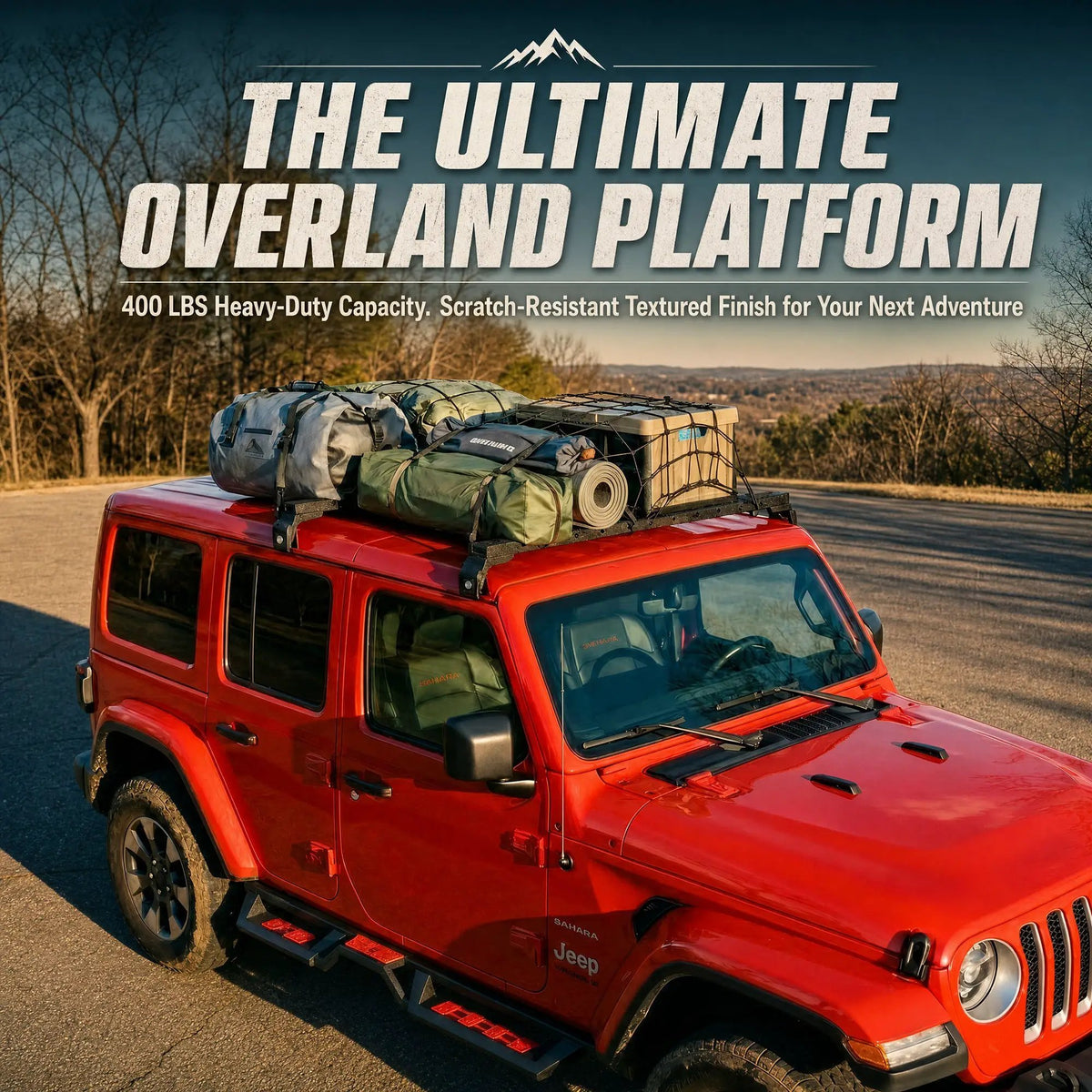 Roof Rack Cross Bars for Jeep Wrangler & Gladiator by HouseOfZazla