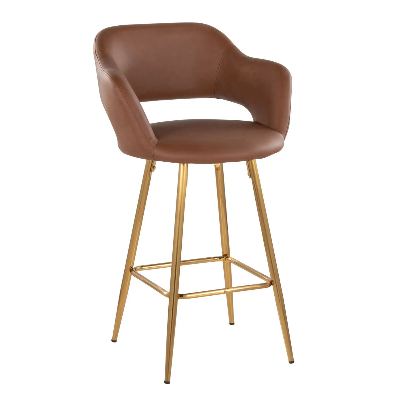 Margarite - Contemporary Fixed Height Counter Stool With Footrest (Set of 2) With Square by HouseOfZazla