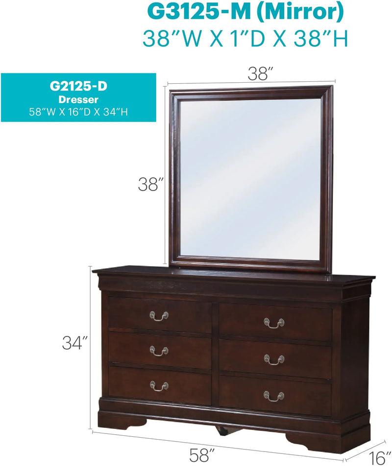 Louis Phillipe - Bedroom Dresser by Unique Piece Furniture