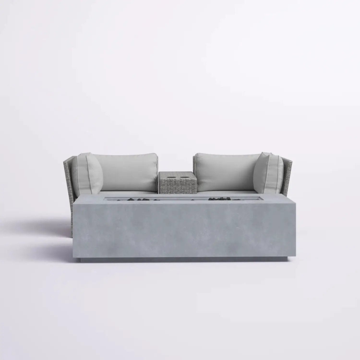 Outdoor Elegance Conversation Set With Fire Pit by Unique Piece Furniture