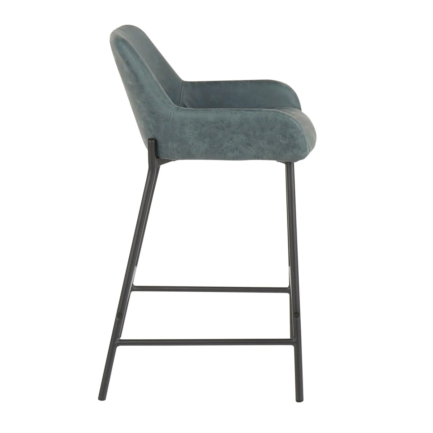 Daniella - Industrial Fixed Height Counter Stool (Set of 2) by HouseOfZazla