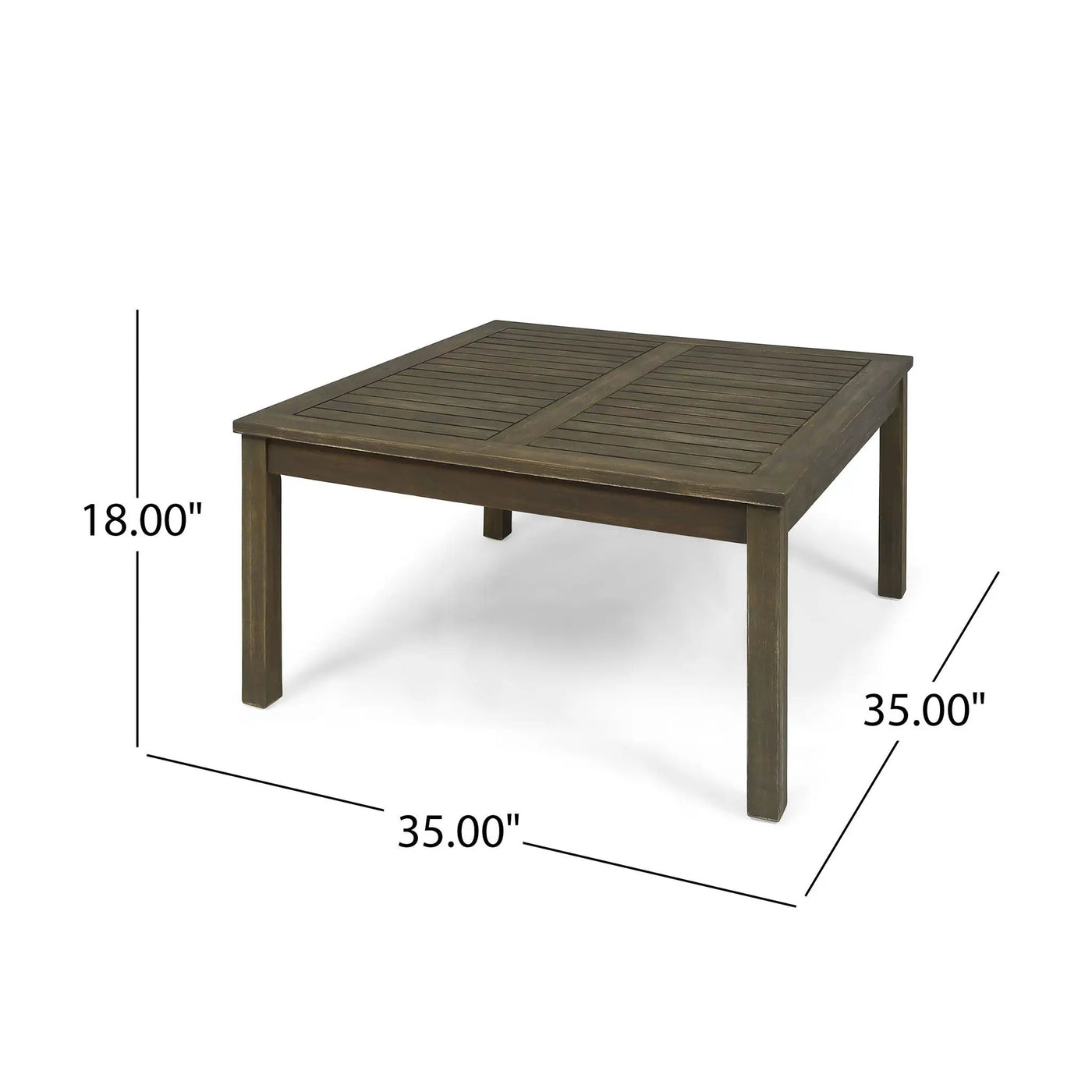 Perla Rustic Square Coffee Table with Block Legs by HouseOfZazla