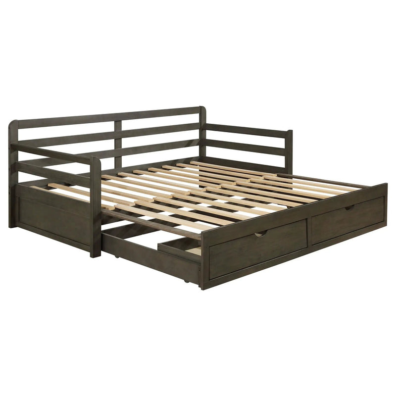 Sorrento 2-drawer Twin XL Daybed with Extension Trundle Grey by Unique Piece Furniture