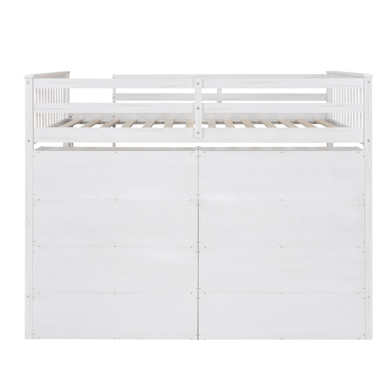 Loft Bed With 8 Open Storage Shelves And Built In Ladder by HouseOfZazla