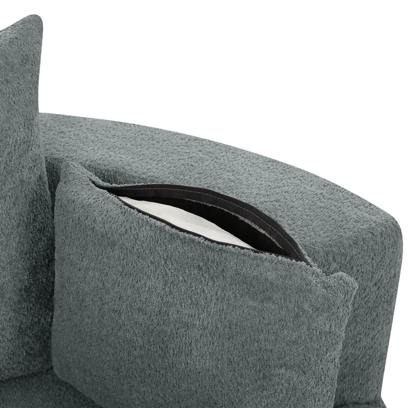 360° Swivel Accent Barrel Chair With 3 Removable Pillows For Living Room by HouseOfZazla