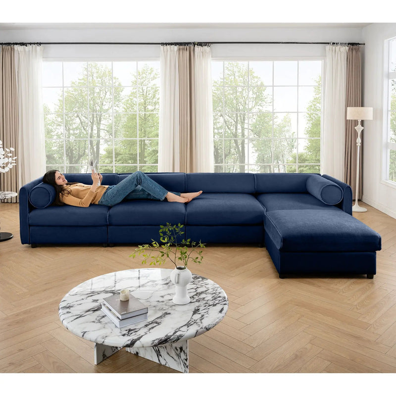 Contemporary Elegant Sofa With Storage And Ottoman by Unique Piece Furniture