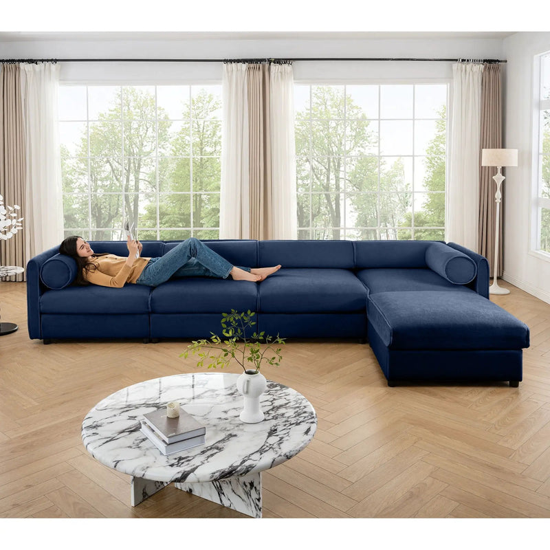 Contemporary Elegant Sofa With Storage And Ottoman by HouseOfZazla
