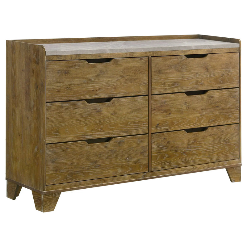 Henderson 6-drawer Bedroom Dresser Cabinet Medium Oak by Unique Piece Furniture