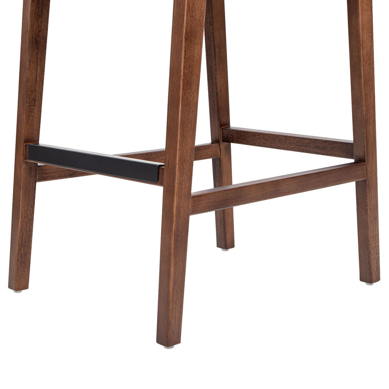 Andre - Counter Stool With Back - Pecan Brown by HouseOfZazla