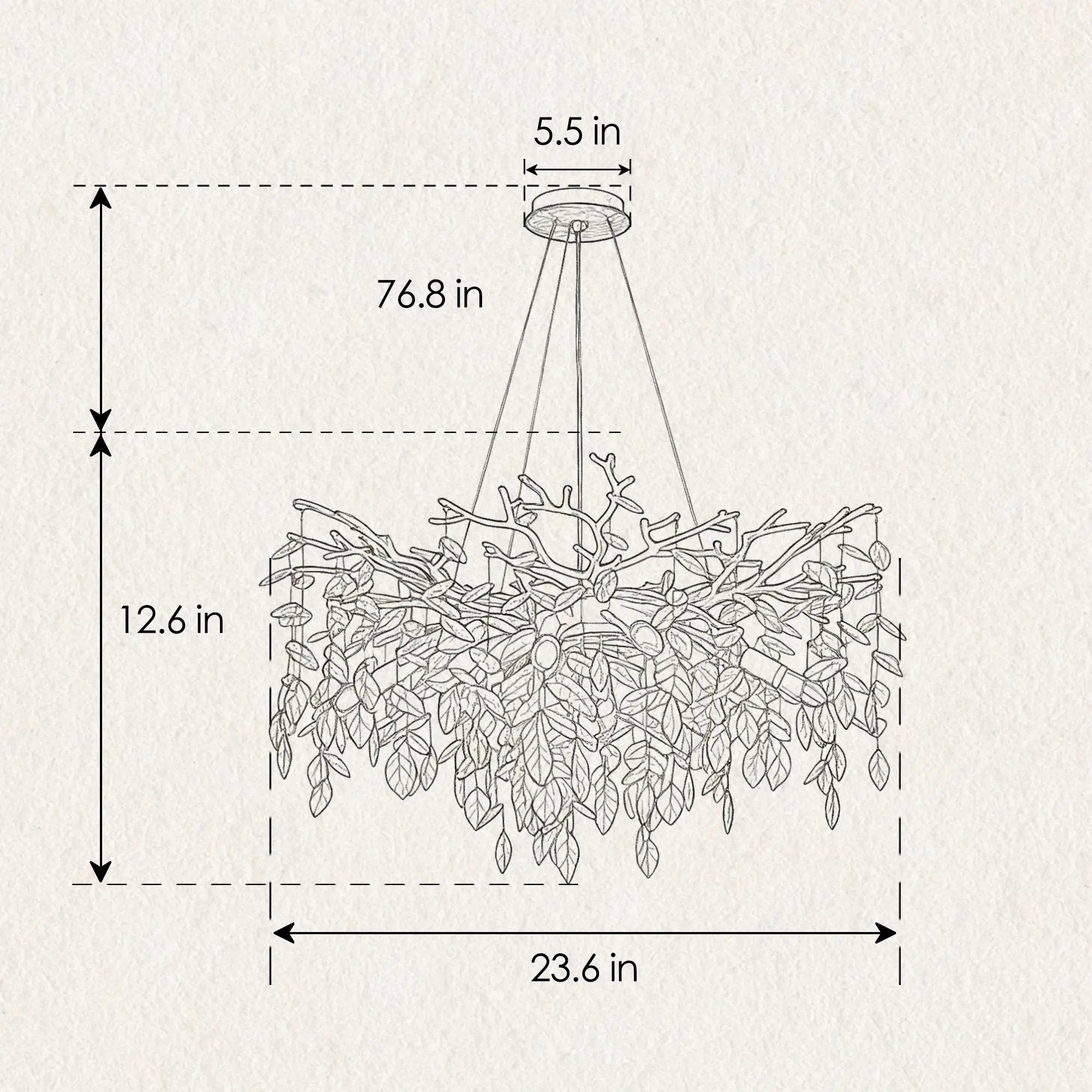 8-Light Crystal Gold Chandelier for Dining Room and Kitchen Island by HouseOfZazla