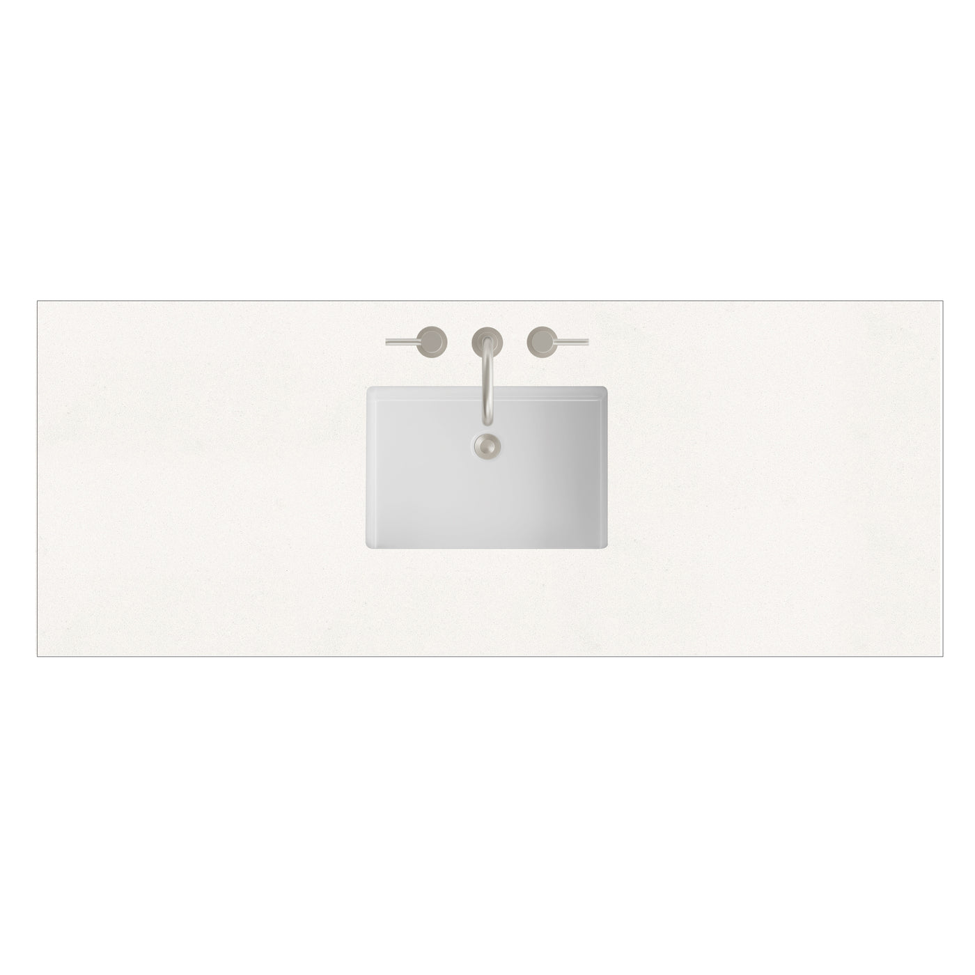 James Martin 60" Single Vanity Top with White Zeus countertop