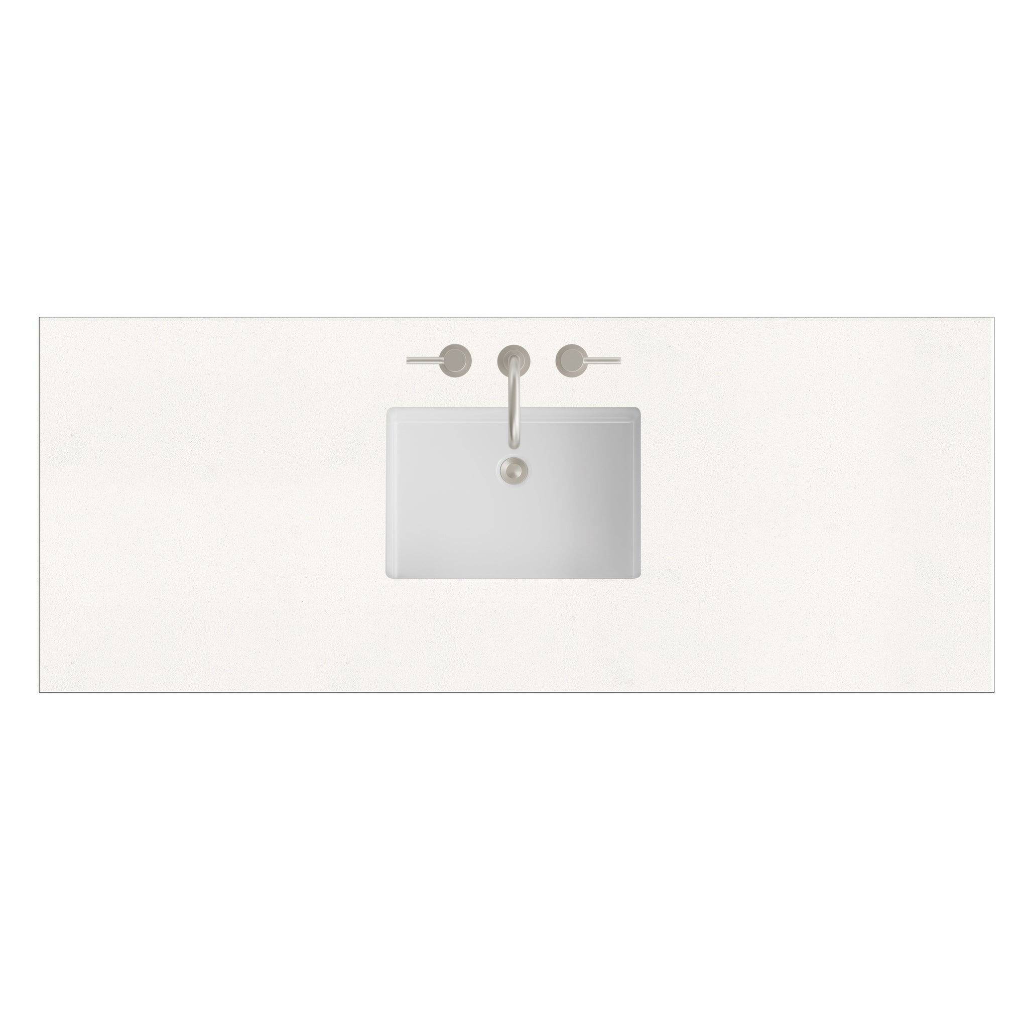 James Martin 60" Single Vanity Top with White Zeus countertop