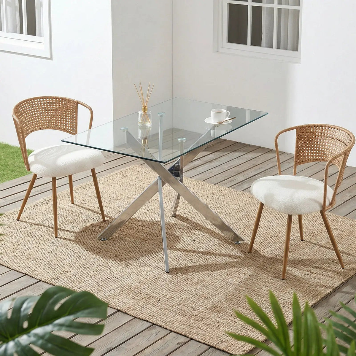 Wicker Dining Chairs - 2-Piece Set - Farmhouse Style, photo 5 of 9