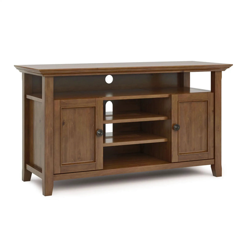 Amherst - TV Media Stand - Medium Saddle Brown by HouseOfZazla