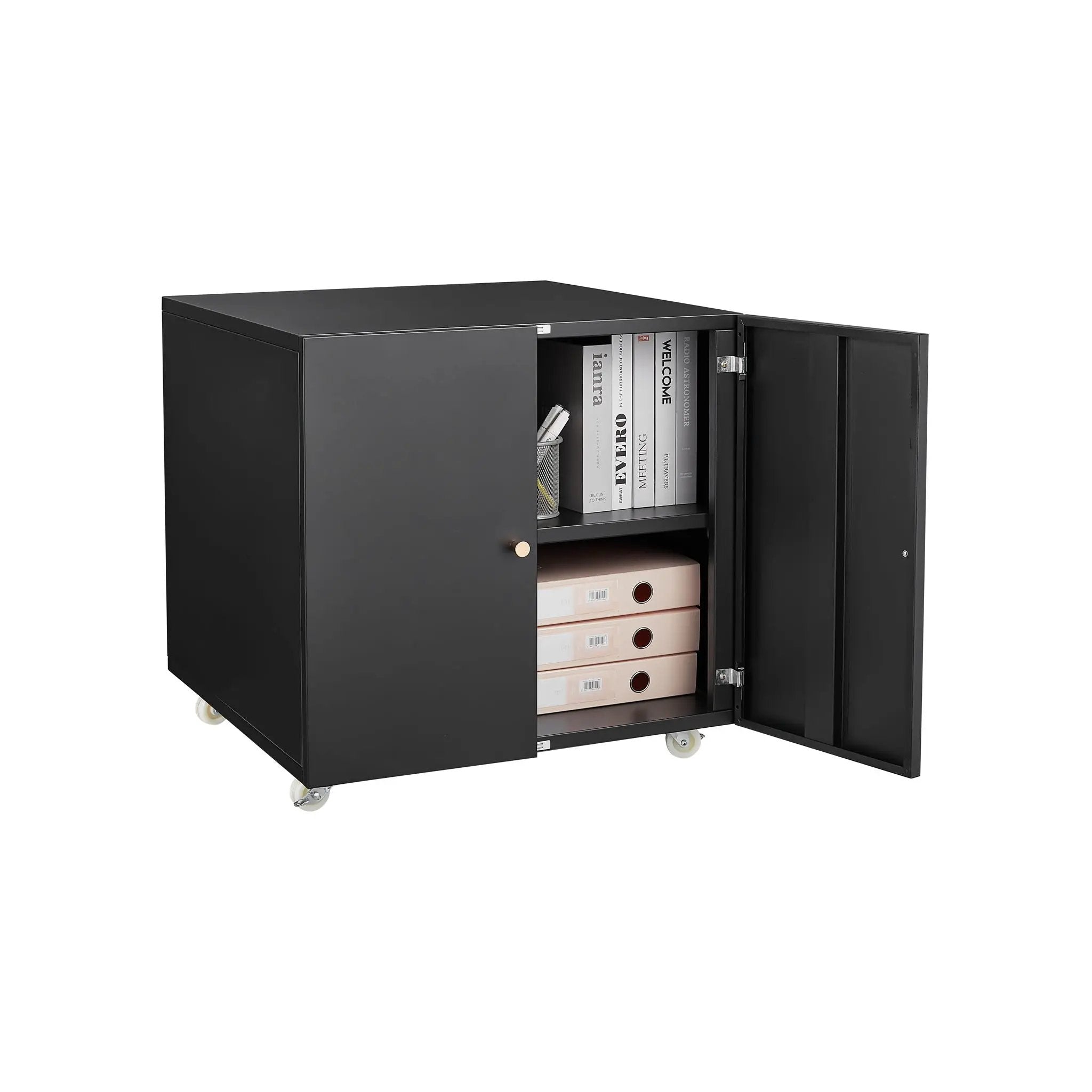 Office Furniture Copier Cabinet 2 Door Steel Copier Stand Mobile Pedestal File Printer Stand by HouseOfZazla