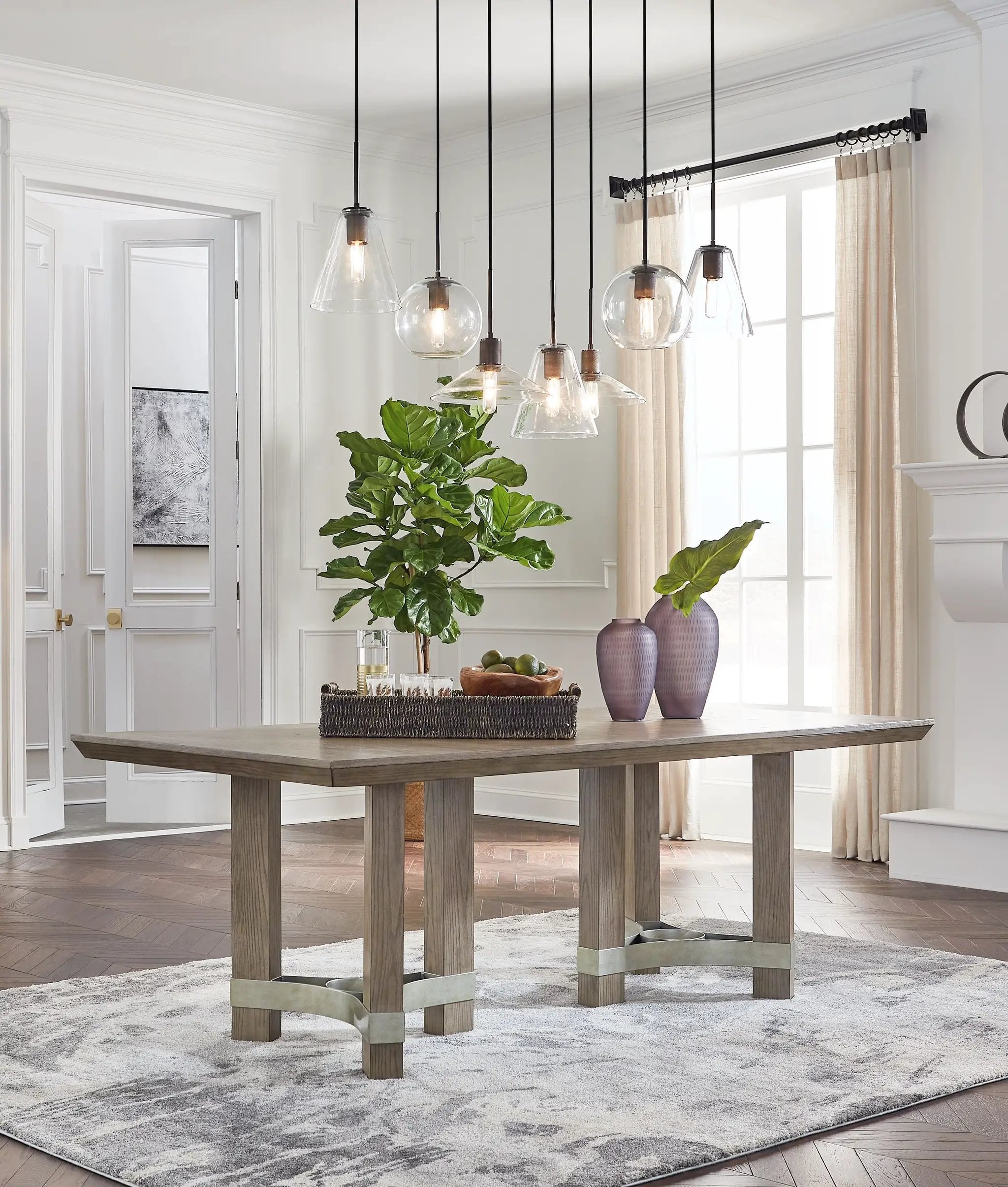 Chrestner - Rectangular Dining Room Table - Gray by Unique Piece Furniture