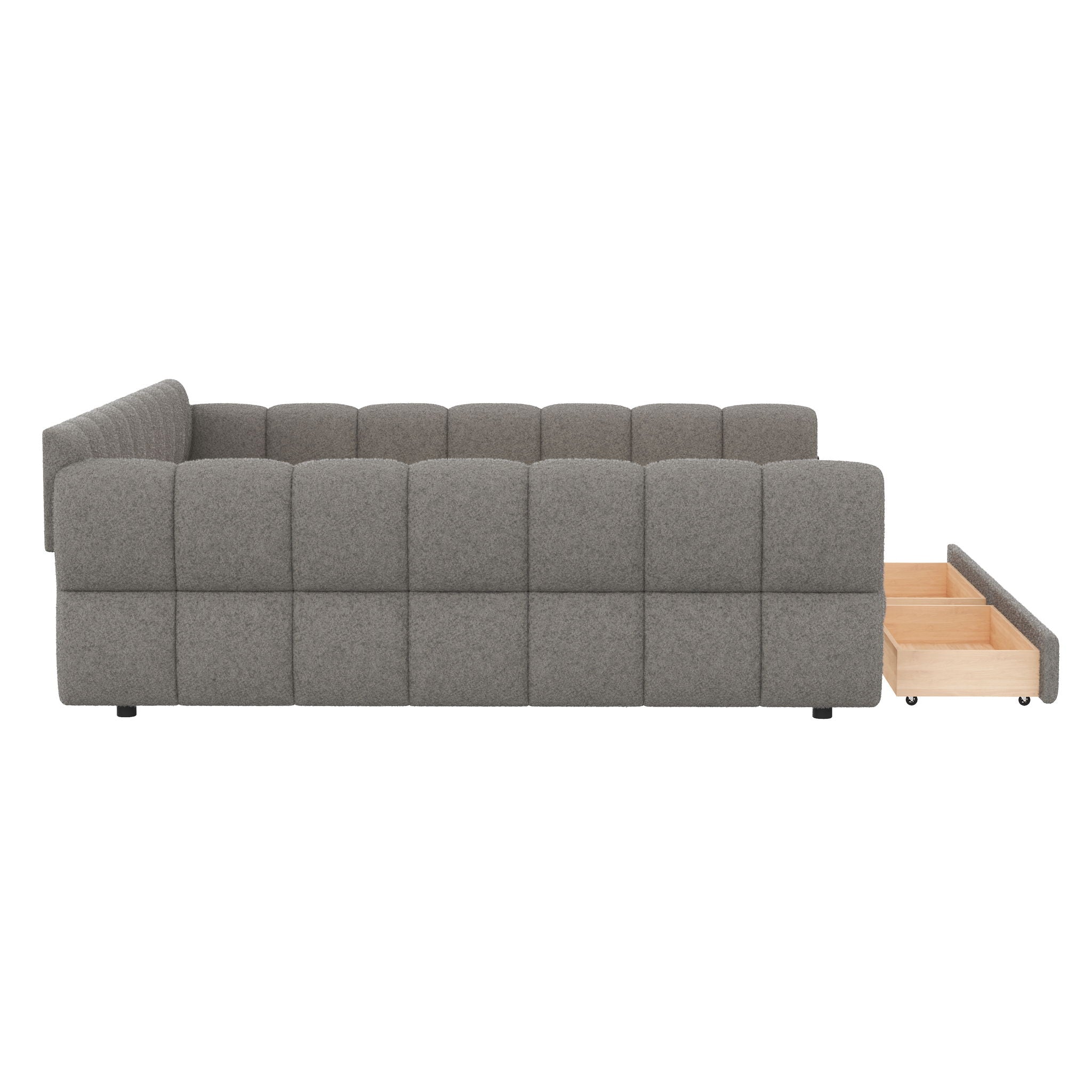 Upholstered Platform Bed With USB Charging And 2 Storage Drawers by HouseOfZazla