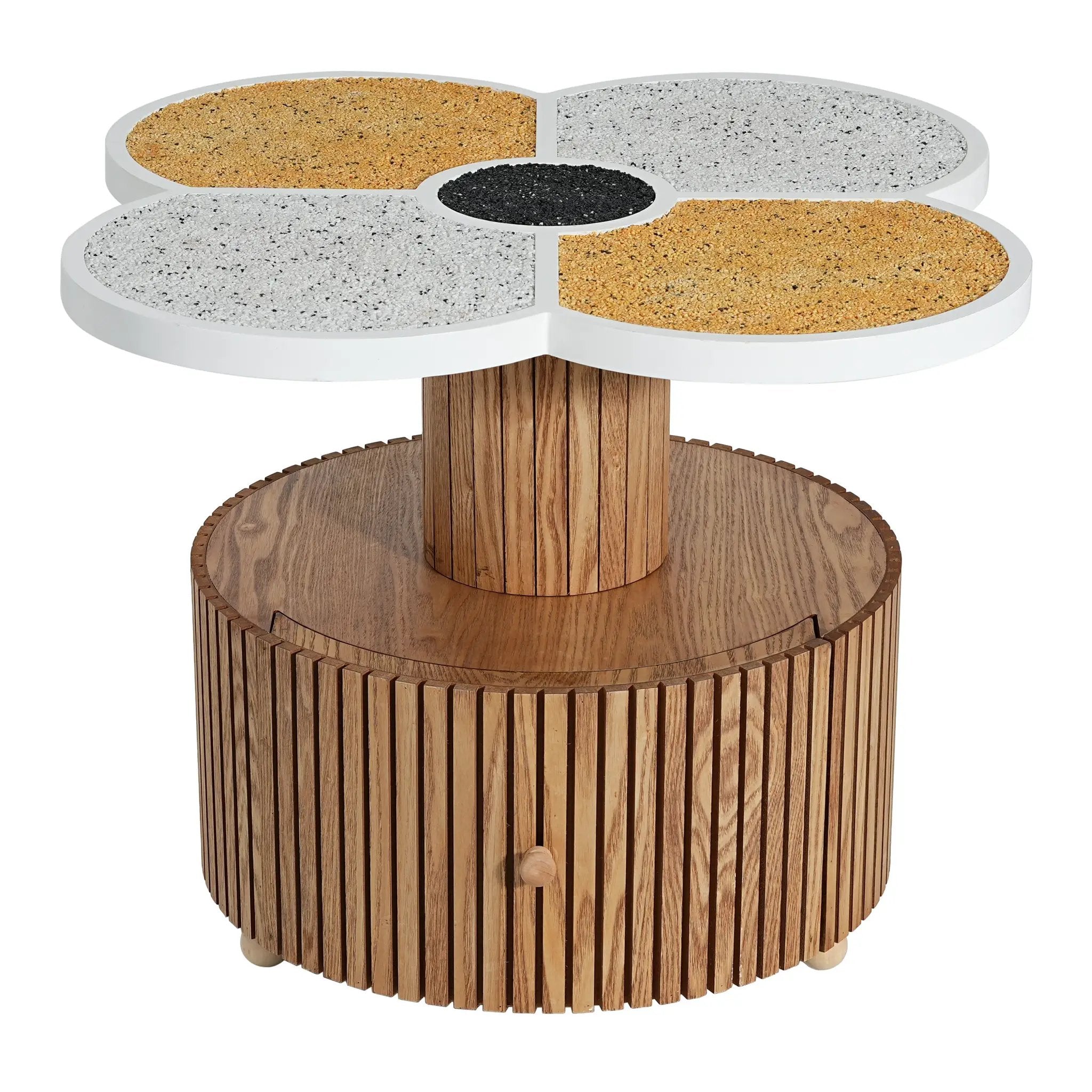 Unique Four-Leaf Clover Side Table for Living Room, Bedroom & Small Spaces by HouseOfZazla