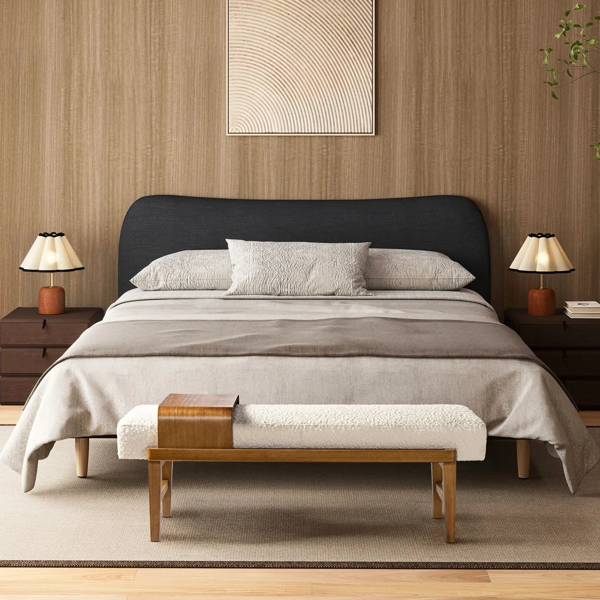 Billie - Modern Telephone Bench With Sliding Shelf - Ivory White by Unique Piece Furniture