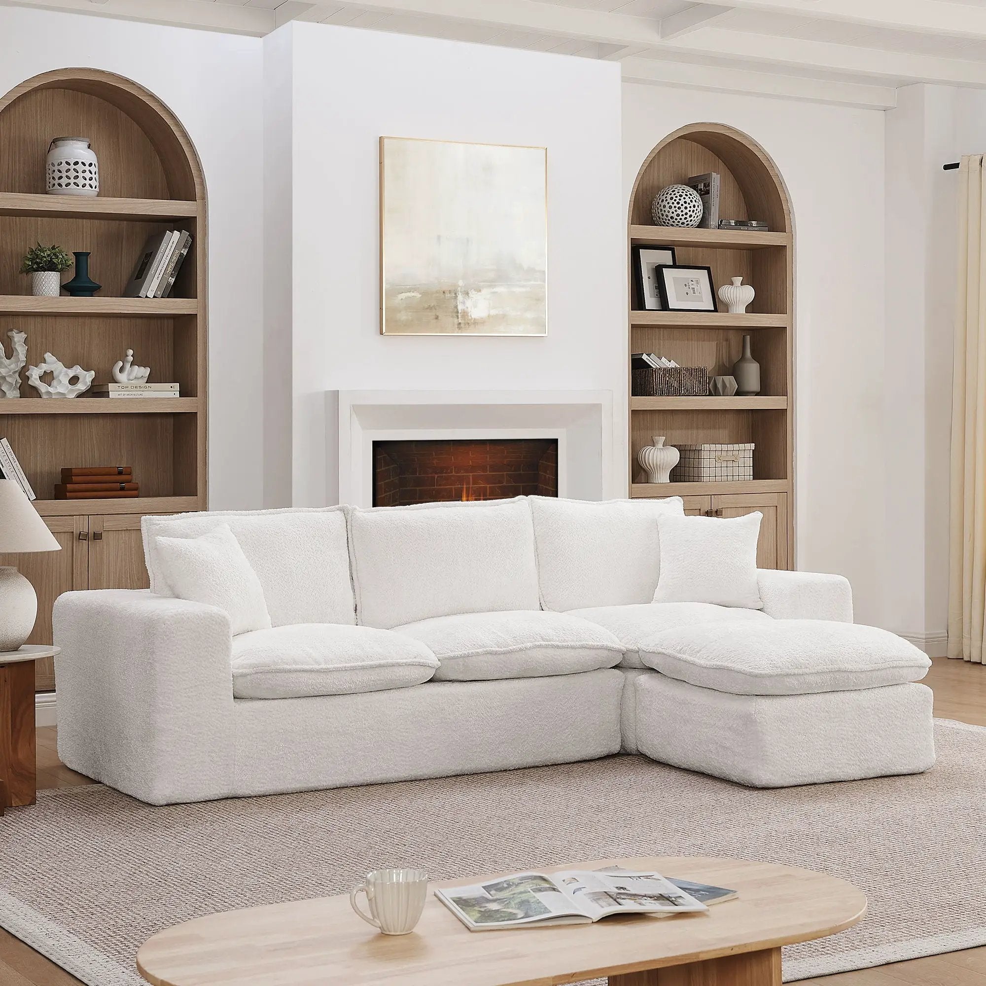 Sectional Sofa With Moveable Ottoman by Unique Piece Furniture