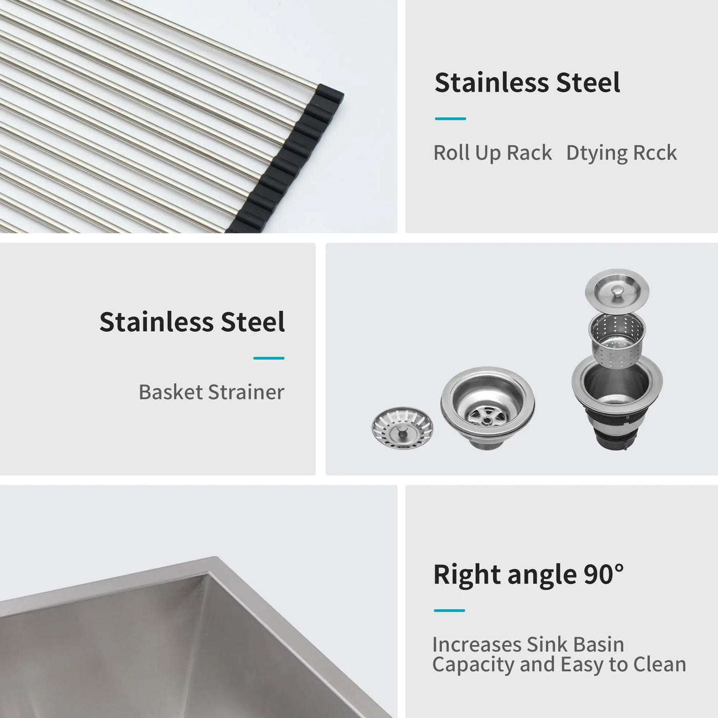 Modern Double Bowl Undermount Sink Design With 10" Deep Basins by HouseOfZazla