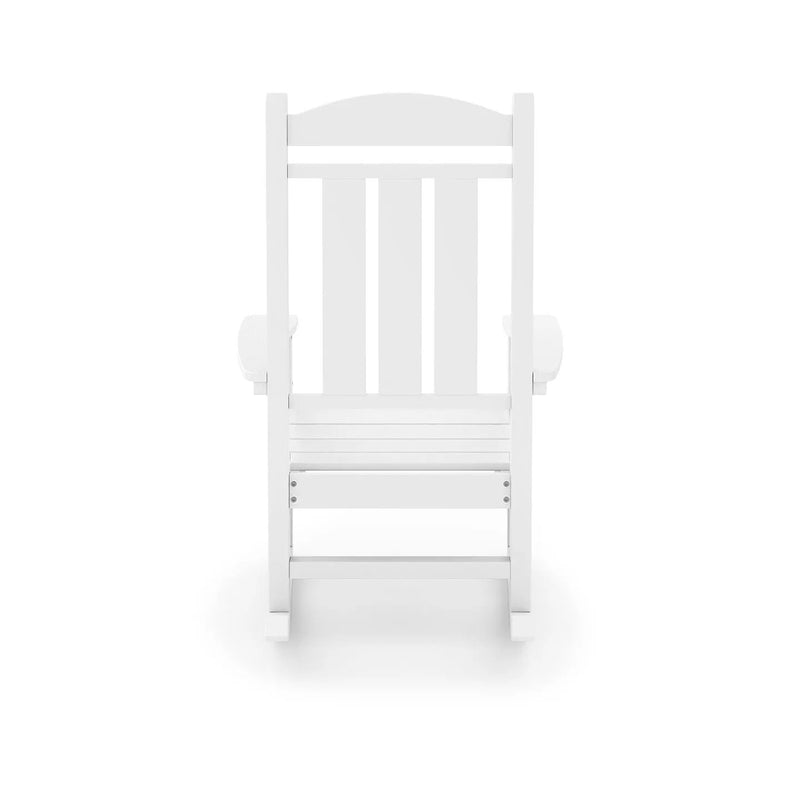 Traditional Porch Rocker Classic HDPE Poly Lumber For Porch, Patio, And Garden Comfort by HouseOfZazla