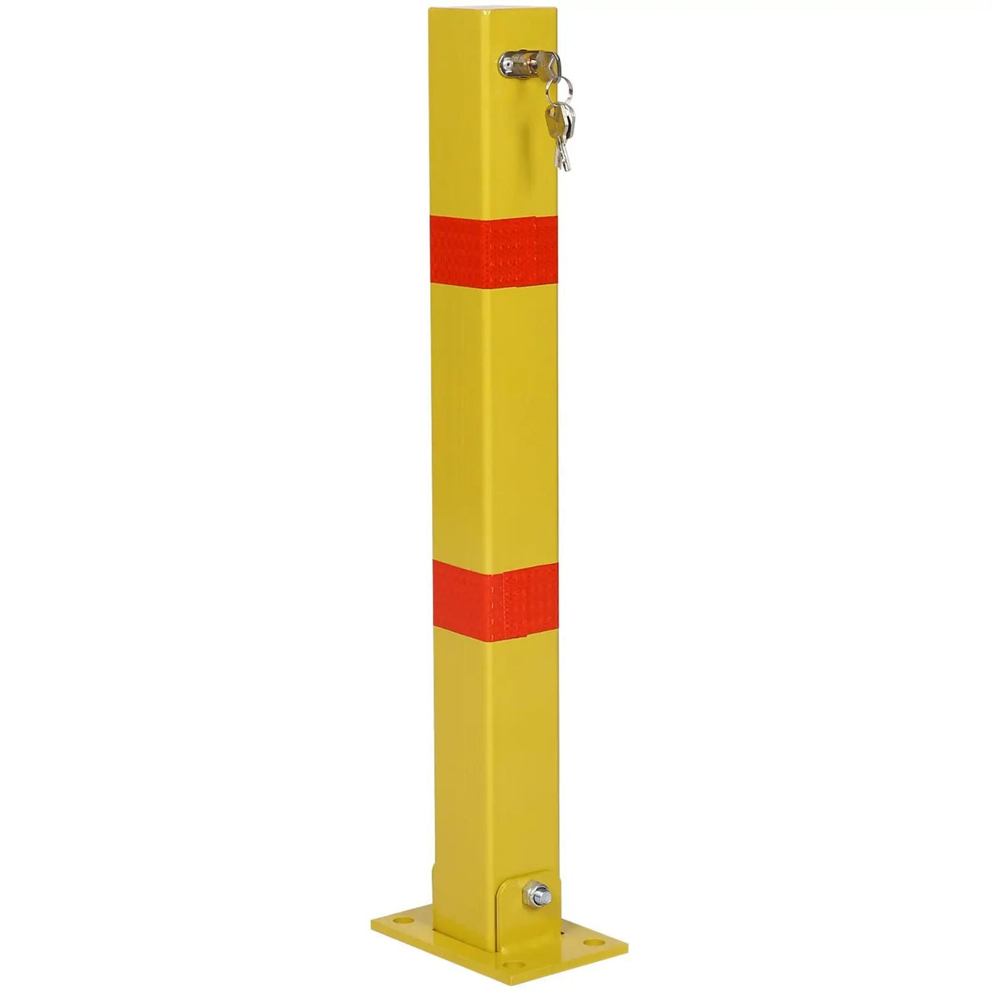 Square Parking Bollard Pole Barrier With Lock for Car Parking Protection and Home Garage by HouseOfZazla
