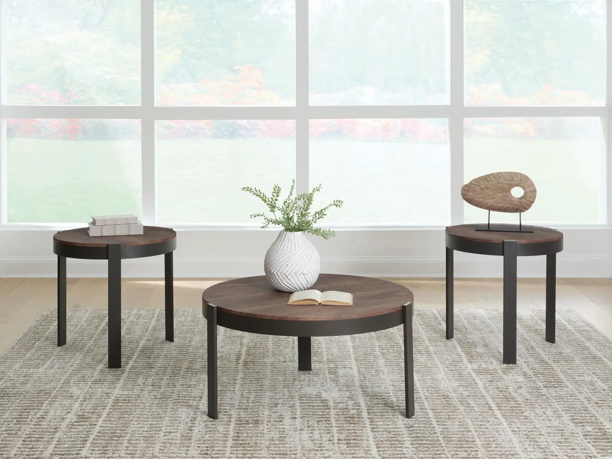Horizon Hills - Occasional Table Set (Set of 3) - Brown / Black by Unique Piece Furniture