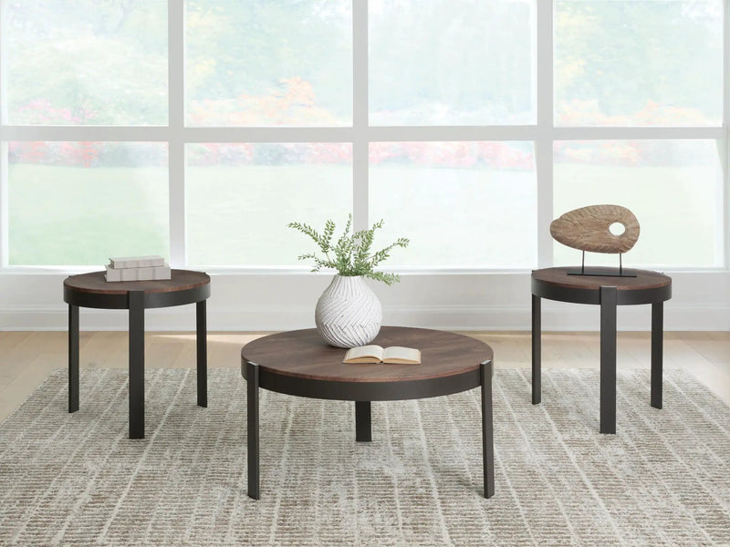 Horizon Hills - Occasional Table Set (Set of 3) - Brown / Black by Unique Piece Furniture