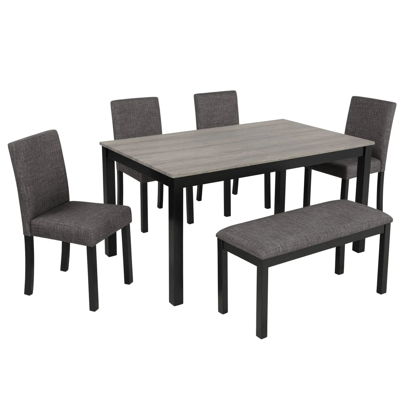 Modern Dining Table Set With Upholstered Chairs For Dining Room by Unique Piece Furniture