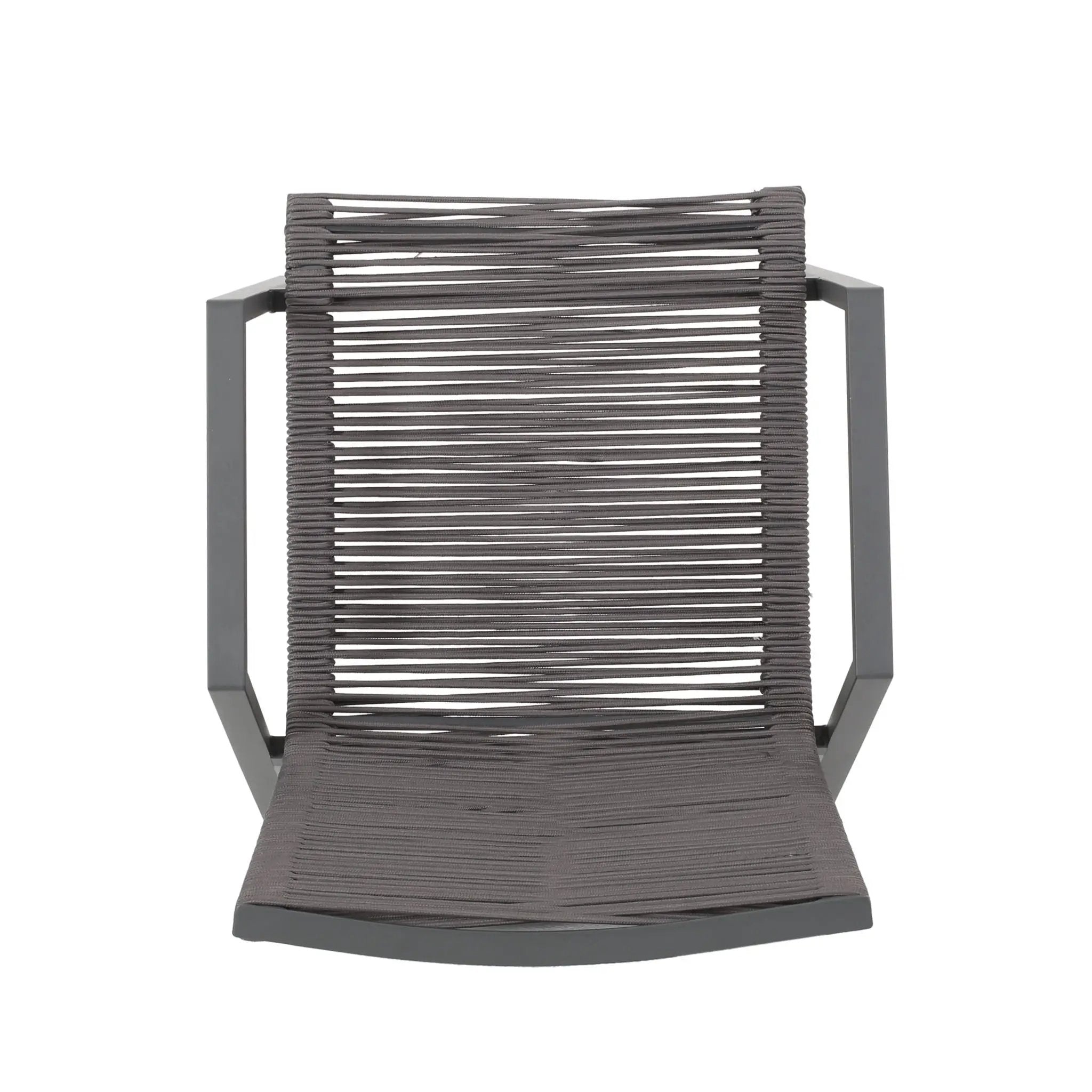 Outdoor Modern Aluminum Dining Chair Set With Rope Sea (Set of 2) by HouseOfZazla