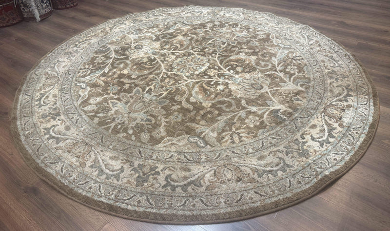 Round Karastan Rug 8x8 ft, Euphoria New Bridge Karastan Rug, Indo Mahal Design by Jewel Rugs