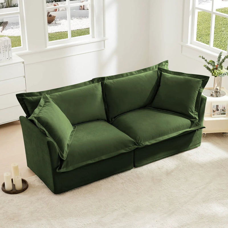 Modern Slipcovered 2-Seat Sofa by HouseOfZazla