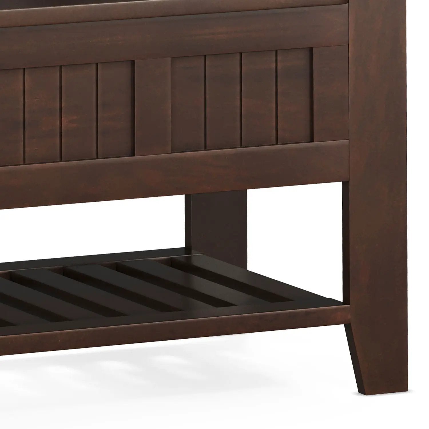 Acadian - Entryway Storage Bench With Shelf - Brown by HouseOfZazla