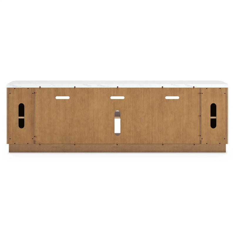 Camdill - XL TV Stand With Fireplace Option - Light Brown by Unique Piece Furniture