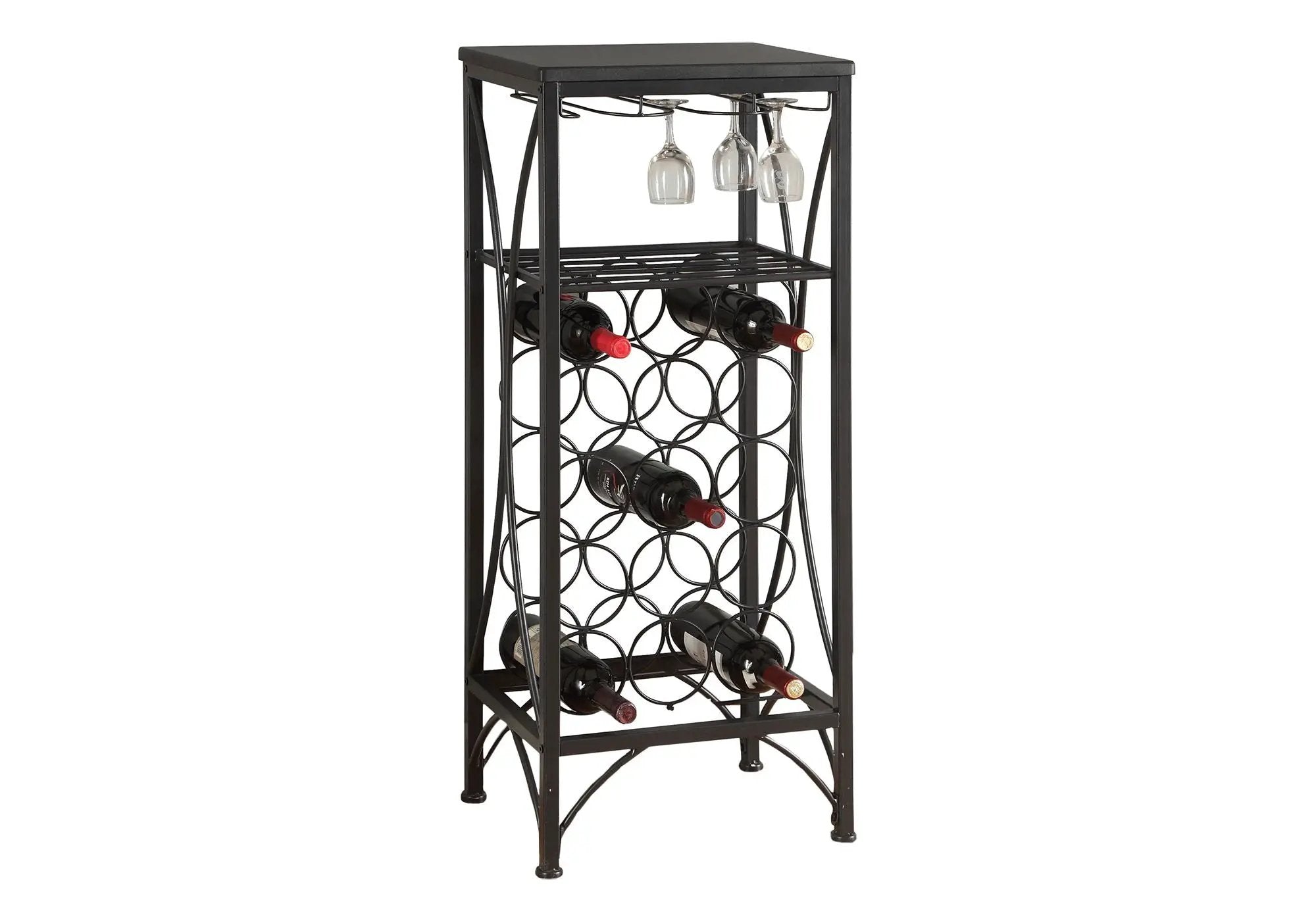 Home Bar Wine Rack – Black by HouseOfZazla