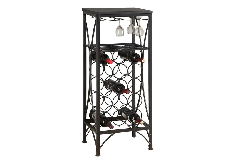 Home Bar Wine Rack – Black by HouseOfZazla