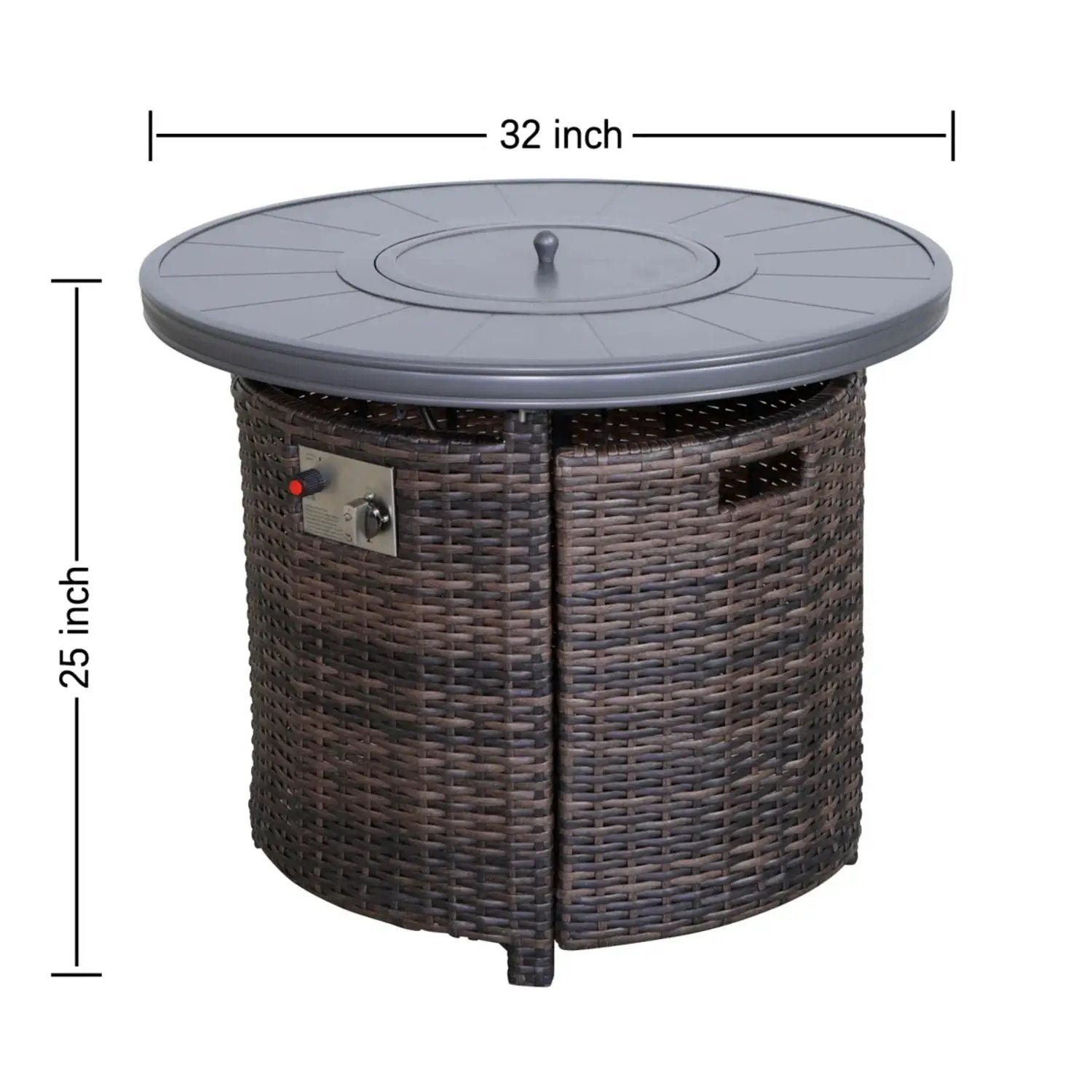 Outdoor Fire Pit Table With Lid - Espresso by HouseOfZazla
