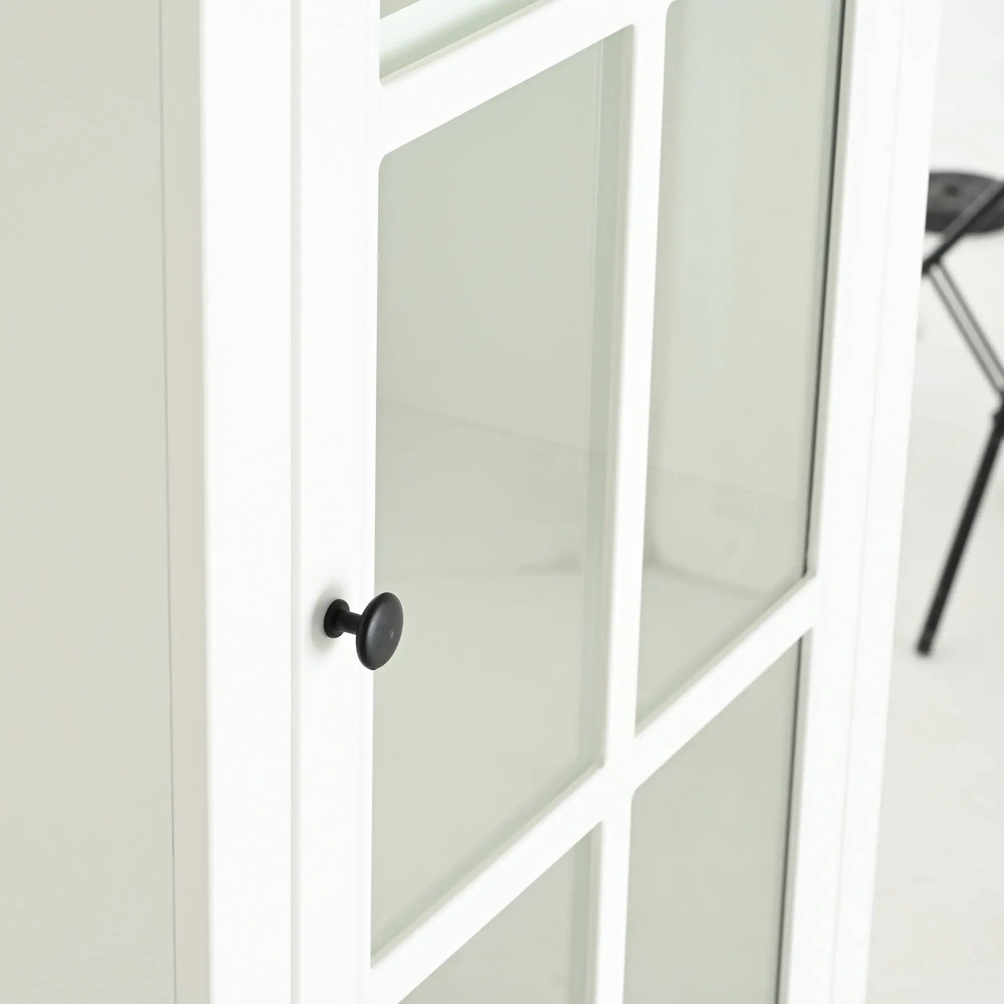 Retro Style Hutch Cabinet With Glass Door, China Cabinet For Home by HouseOfZazla