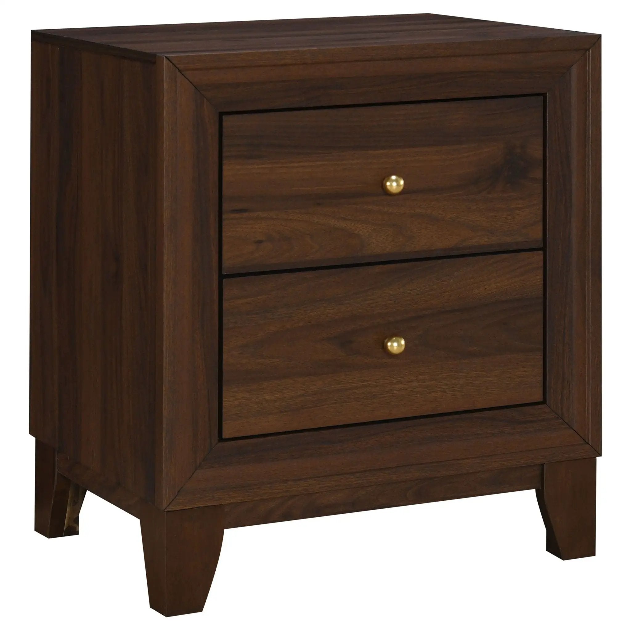 Welsley 2-drawer Nightstand Bedside Table Walnut by Unique Piece Furniture