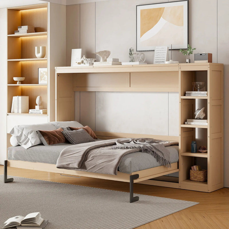Murphy Bed With Bookshelf And Storage by Unique Piece Furniture
