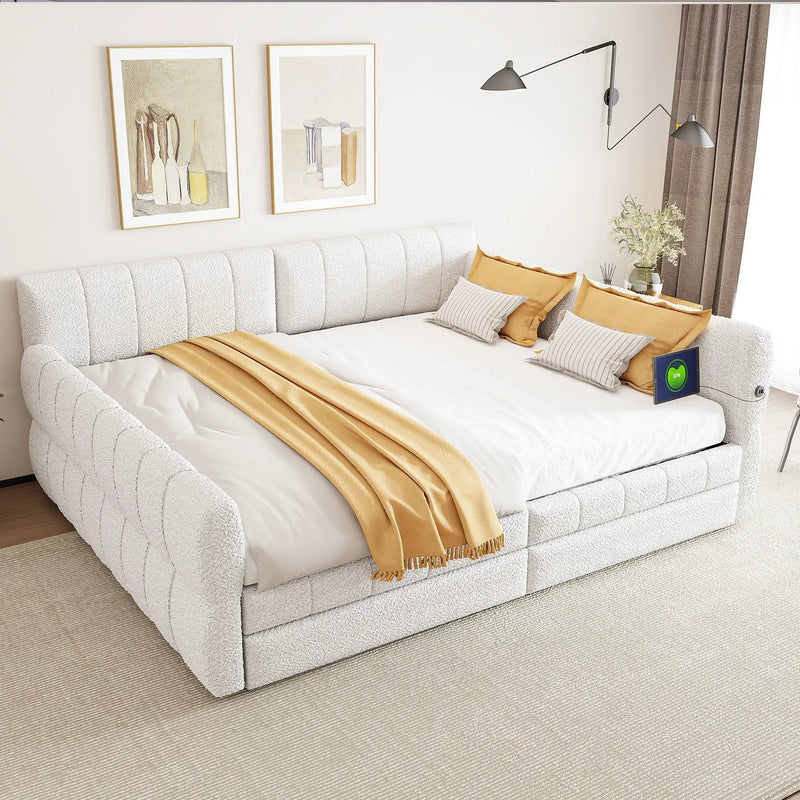 Upholstered Platform Bed With USB Charging by Unique Piece Furniture