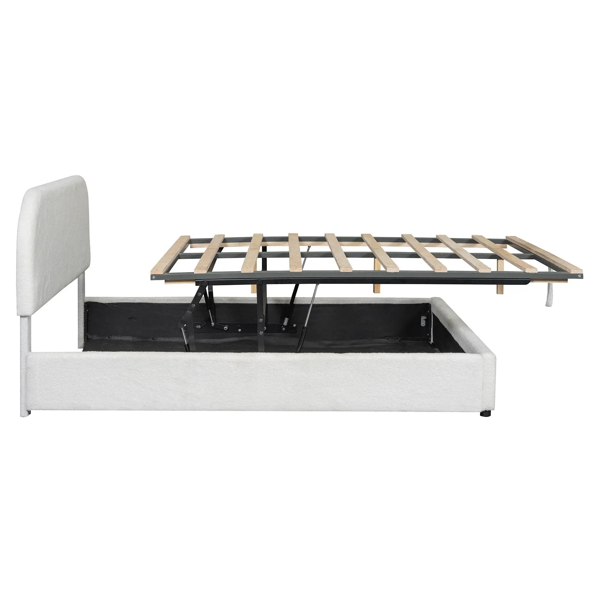 Upholstered Platform Bed With Hydraulic Storage System by HouseOfZazla